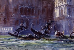 Festa della Regatta Oil painting by John Singer Sargent