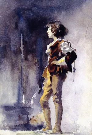 Figure in Costume by John Singer Sargent - Oil Painting Reproduction