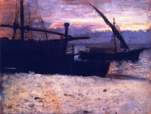 Fishing Boats by John Singer Sargent Oil Painting
