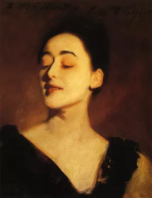 Flora Priestley also known as Lamplight Study Oil painting by John Singer Sargent