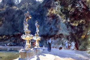 Florence: Fountain, Boboli Gardens by John Singer Sargent Oil Painting