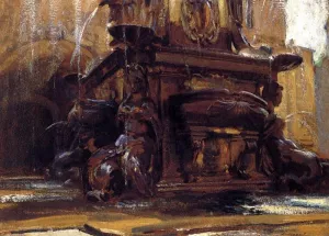 Fountain at Bologna painting by John Singer Sargent