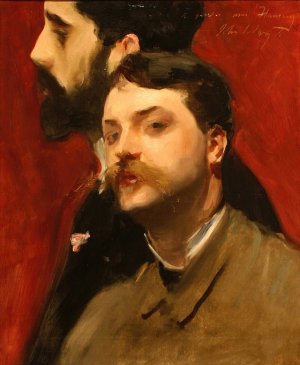 Francois Flameng and Paul Helleu by John Singer Sargent Oil Painting