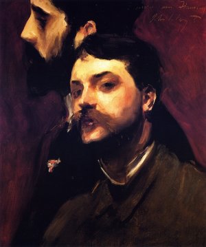 Francois Flameng and Paul Helleu by John Singer Sargent Oil Painting