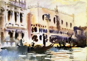 From the Gondola by John Singer Sargent - Oil Painting Reproduction