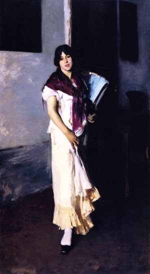 Full-Length Study of a Venetian Model Oil painting by John Singer Sargent