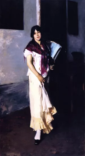 Full-Length Study of a Venetian Model by John Singer Sargent Oil Painting