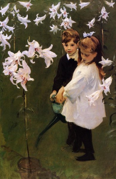 Main Product Photo of Garden Study of the Vickers Children Painting by John Singer Sargent