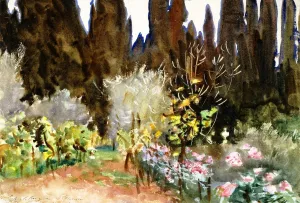 Gardens at Florence by John Singer Sargent Oil Painting