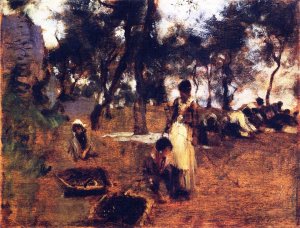 Gathering Olives by John Singer Sargent Oil Painting