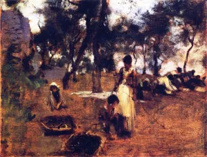 Gathering Olives by John Singer Sargent Oil Painting
