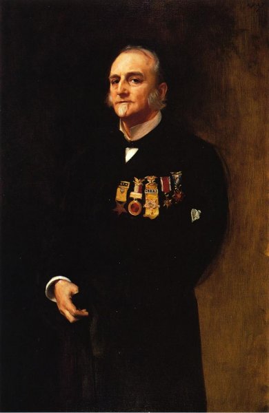 General Lucius Fairchild by John Singer Sargent - Hand-Painted Oil Painting Reproduction