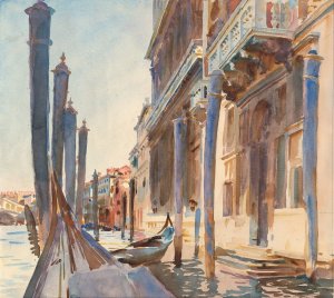 Gondola Moorings on the Grand Canal by John Singer Sargent Oil Painting