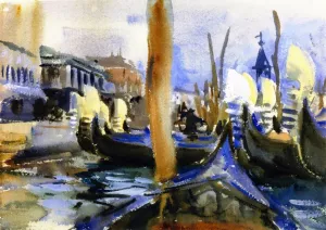 Gondola Prows painting by John Singer Sargent