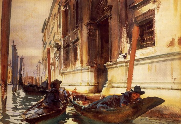Gondolier's Siesta by John Singer Sargent - Hand-Painted Oil Painting Reproduction