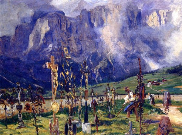 Main Product Photo of Graveyard in the Tyrol Painting by John Singer Sargent
