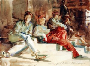 Group of Spanish Convalescent Soldiers by John Singer Sargent Oil Painting
