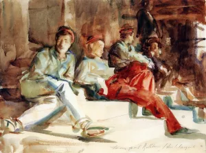 Group of Spanish Convalescent Soldiers by John Singer Sargent - Oil Painting Reproduction