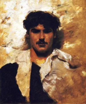 Head of a Male Model by John Singer Sargent - Oil Painting Reproduction