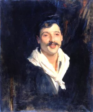 Head of a Model also known as Head of a Gondolier by John Singer Sargent - Oil Painting Reproduction