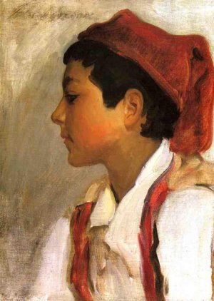 Head of a Neapolitan Boy in Profile by John Singer Sargent Oil Painting