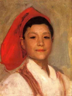 Head of a Neapolitan Boy by John Singer Sargent - Oil Painting Reproduction