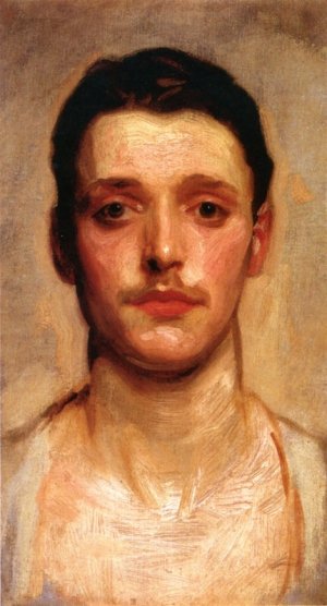 Head of a Young Man also known as Study of a Young Man or Head of a Model by John Singer Sargent Oil Painting