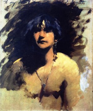 Head of a Young Woman II by John Singer Sargent Oil Painting