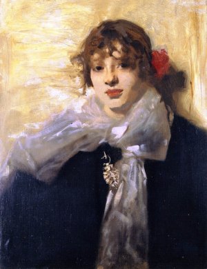 Head of a Young Woman by John Singer Sargent Oil Painting