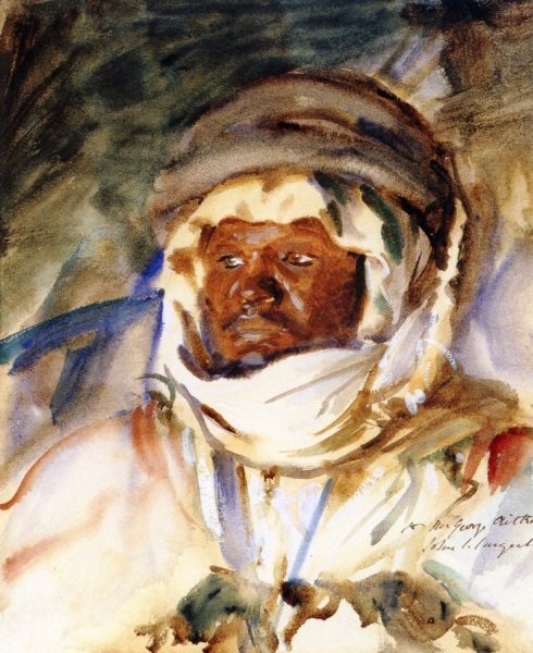 Main Product Photo of Head of an Arab Painting by John Singer Sargent