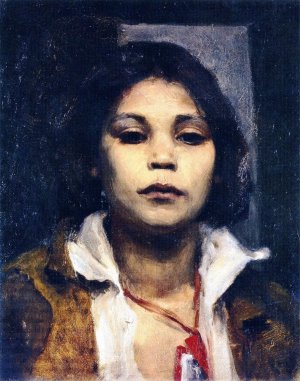 Head of an Italian Boy by John Singer Sargent Oil Painting