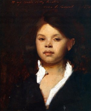 Head of an Italian Girl by John Singer Sargent Oil Painting