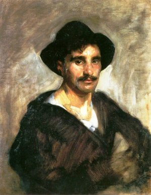 Head of an Italian Model by John Singer Sargent Oil Painting
