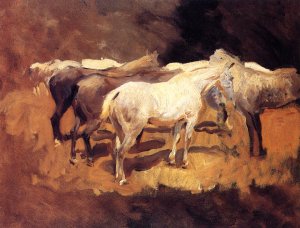 Horses at Palma by John Singer Sargent Oil Painting