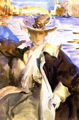 In a Gondola Jane de Glehn by John Singer Sargent Oil Painting