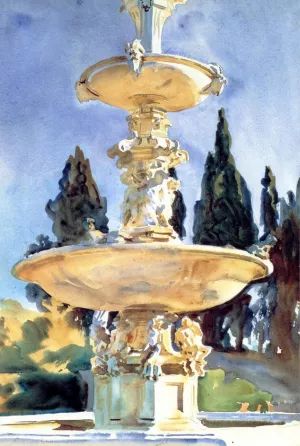 In a Medici Villa by John Singer Sargent - Oil Painting Reproduction