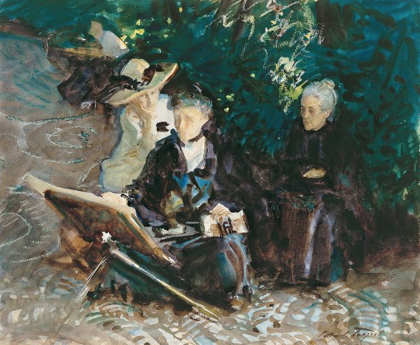 In the Generalife  by John Singer Sargent - Hand-Painted Oil Painting Reproduction