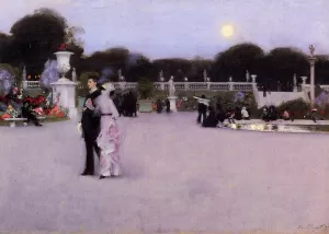 In the Luxembourg Garden by John Singer Sargent - Oil Painting Reproduction
