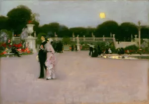 In The Luxembourg Gardens by John Singer Sargent Oil Painting