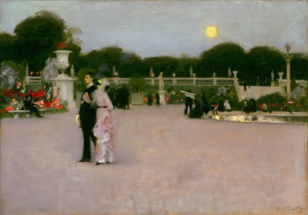 In The Luxembourg Gardens by John Singer Sargent - Hand-Painted Oil Painting Reproduction