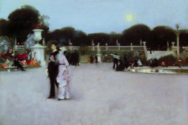 Main Product Photo of In the Luxembourg Gardens Painting by John Singer Sargent
