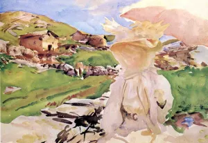 In the Simplon Pass by John Singer Sargent - Oil Painting Reproduction