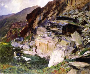 In the Simplon Valley Oil painting by John Singer Sargent
