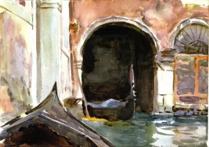 In Venice (also known as Rio dell'Angelo) by John Singer Sargent - Oil Painting Reproduction