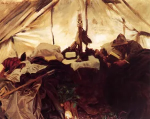 Inside a Tent in the Canadian Rockies by John Singer Sargent Oil Painting
