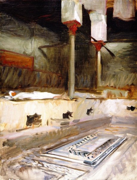 Interior of a Bath House by John Singer Sargent - Hand-Painted Oil Painting Reproduction