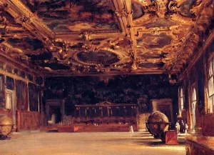 Interior of the Doge's Palace Oil painting by John Singer Sargent