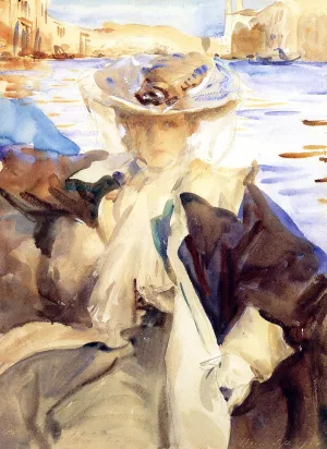Jane de Glehn in a Gondola by John Singer Sargent - Oil Painting Reproduction