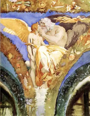Jupiter Beseeching Eros painting by John Singer Sargent