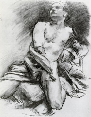 Kneeling Model by John Singer Sargent Oil Painting